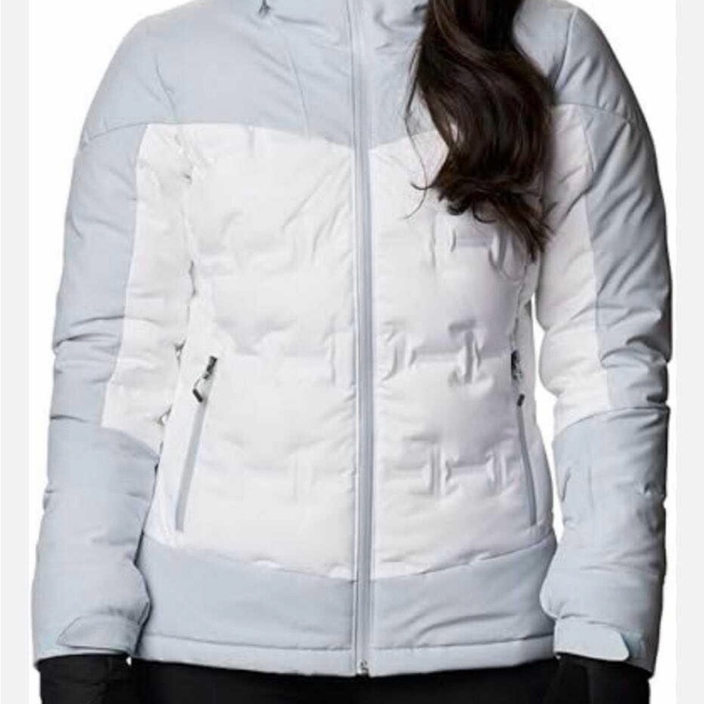 Women's White and Light Blue Jacket